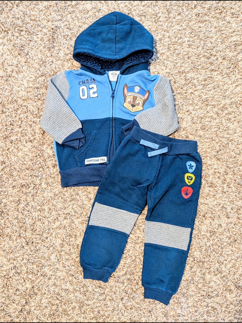 3T Paw Patrol Navy & Light Blue Chase Hoodie and Joggers Set